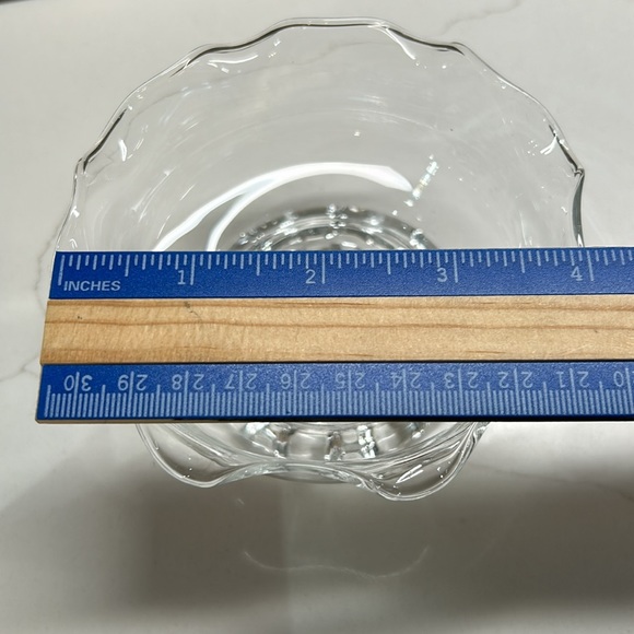 🌻4/$20 Vintage Studio Nova Citadel Footed Glass Dessert Bowl With Ruffled Edge - Picture 7 of 9